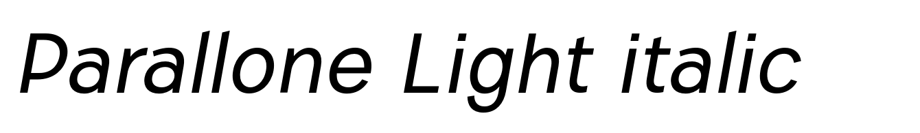 Parallone Light italic